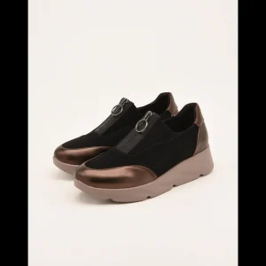 Calzaro Zapatos Con Cordones | Casual | Zapatillas Deportivas 494H864 Negras con Cierre Cremallera