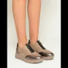 Calzaro Zapatos Con Cordones | Casual | Zapatillas Deportivas 494H864 Taupe y Gris con Cierre Cremallera
