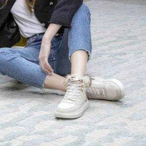 Calzaro Botas De Pelo | Zapatillas Deportivas Mujer 63358 Varese Beige
