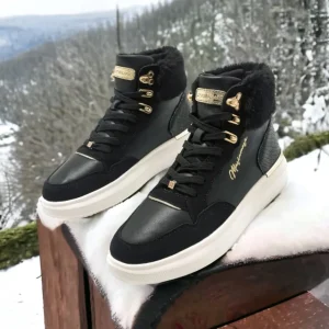 Calzaro Botas De Pelo | Zapatillas Deportivas Mujer 63358 Varese Negra