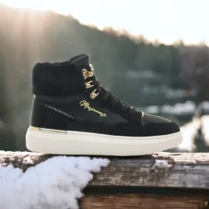 Calzaro Botas De Pelo | Zapatillas Deportivas Mujer 63358 Varese Negra