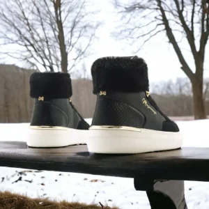 Calzaro Botas De Pelo | Zapatillas Deportivas Mujer 63358 Varese Negra