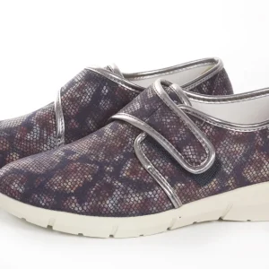 Calzaro Confort | Zapatillas Lycra Mujer 281 Velcro Azulados