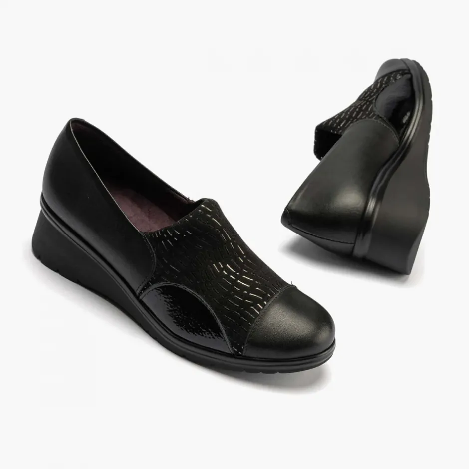 zapato_abotinado_lycra_pa_0.webp Calzaro Confort | Zapato abotinado Lycra para Mujer 10033 color Negro