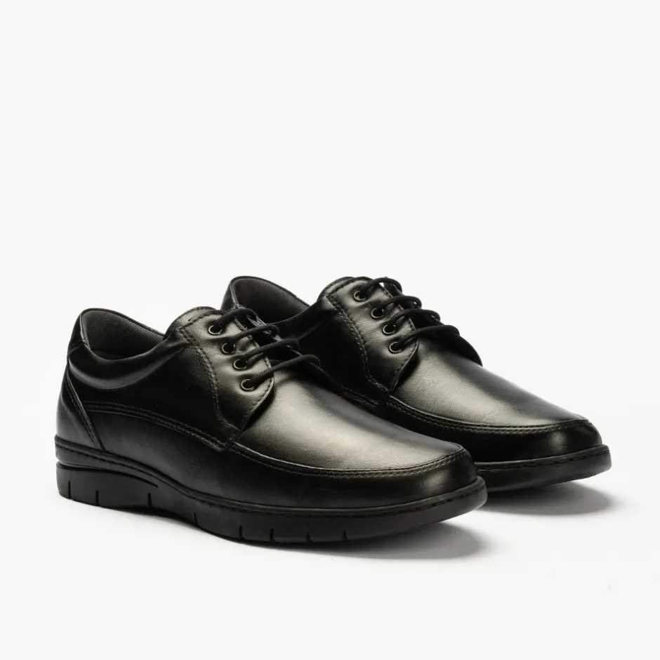 zapato_blucher_hombre__en_0.webp Calzaro Zapatos Con Cordones | Zapato Blucher Hombre 110 en Piel Napa Lisa Negra