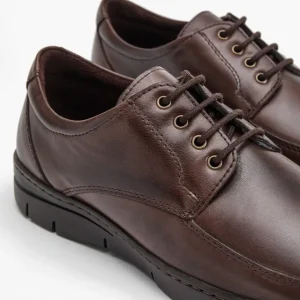 Calzaro Zapatos Con Cordones | Zapato Blucher Hombre 110 en Piel Napa Lisa Marrón