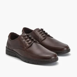Calzaro Zapatos Con Cordones | Zapato Blucher Hombre 110 en Piel Napa Lisa Marrón