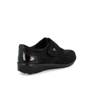 Calzaro Zapatos Con Cordones | Zapato Confort 20391 Microfibra Negro