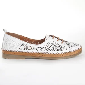 Calzaro Zapatos Con Cordones | Zapato Cordón Sport 611 en Napa Blanco