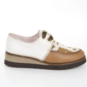 Calzaro Zapatos Con Cordones | Zapato Cordones Luka 2115 Cuero y Animal Print Cebra