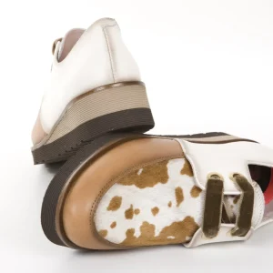 Calzaro Zapatos Con Cordones | Zapato Cordones Luka 2115 Cuero y Animal Print Cebra