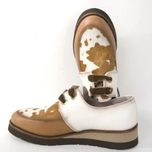 Calzaro Zapatos Con Cordones | Zapato Cordones Luka 2115 Cuero y Animal Print Cebra