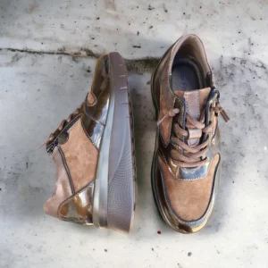 Calzaro Zapatos Con Cordones | Zapato Cuña 2512 Bronce