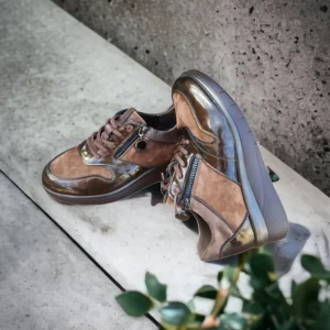 Calzaro Zapatos Con Cordones | Zapato Cuña 2512 Bronce