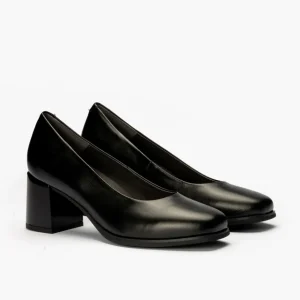 Calzaro Confort | Zapato de Salón 102 Tacón Alto Negro.