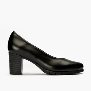 Calzaro Confort | Zapato de Salón 100 Tacón Alto Tapas Negro.