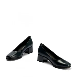 Calzaro Confort | Zapato de Salón 103 Tacón Medio Mujer Negro.