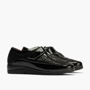 Calzaro Confort | Zapato Deportivo 10001 Velcro de Mujer Color Negro.