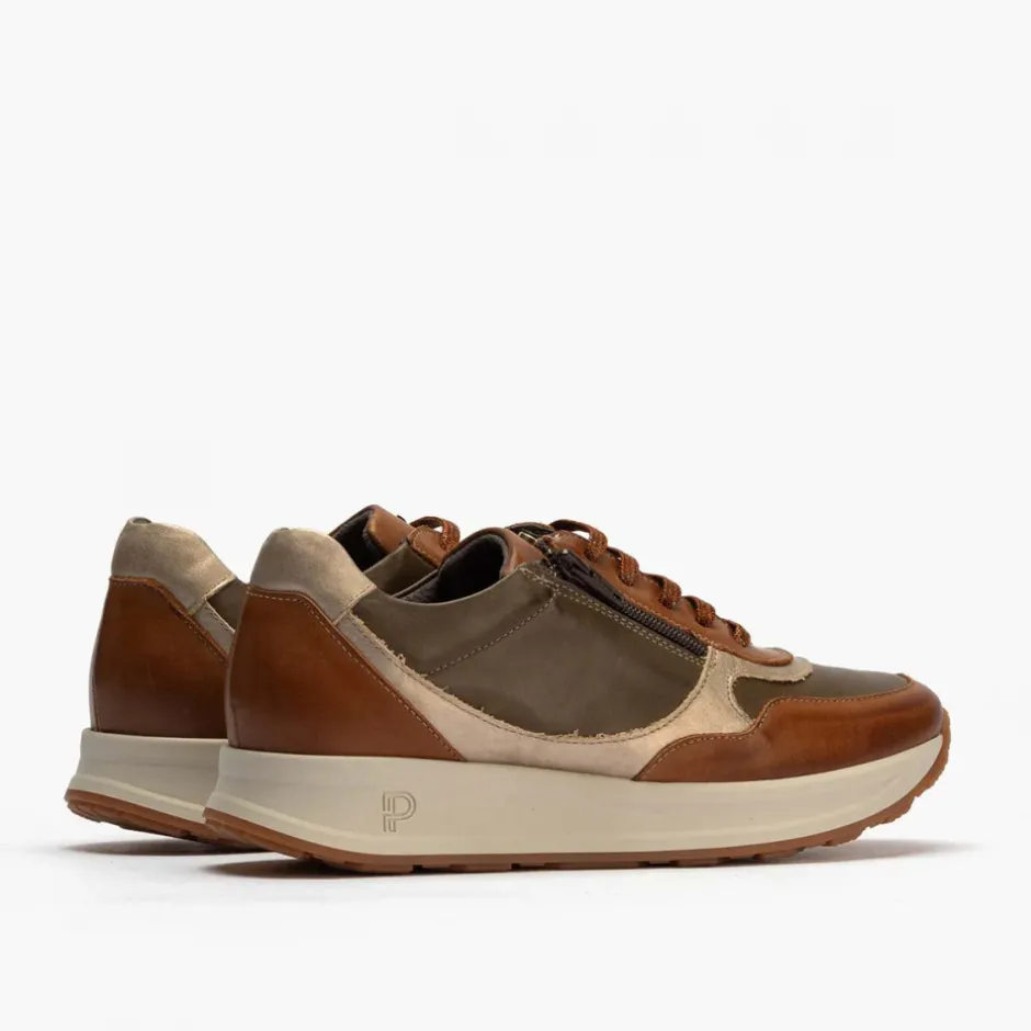 zapato_deportivo_con_crem_3.webp Calzaro Deportivas | Confort | Zapato Deportivo con Cremallera para Mujer 10205 Color Cuero.