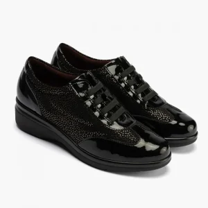 Calzaro Confort | Zapato Deportivo Elásticos de Mujer 10022 Color Negro.