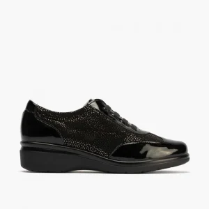 Calzaro Confort | Zapato Deportivo Elásticos de Mujer 10022 Color Negro.