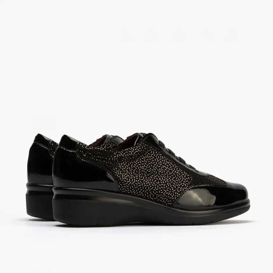 zapato_deportivo_elsticos_2.webp Calzaro Confort | Zapato Deportivo Elásticos de Mujer 10022 Color Negro.