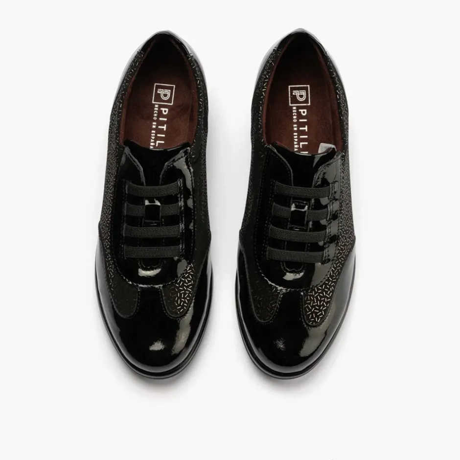 zapato_deportivo_elsticos_3.webp Calzaro Confort | Zapato Deportivo Elásticos de Mujer 10022 Color Negro.