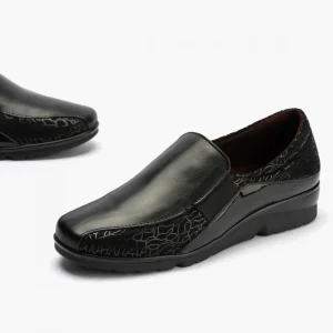 Calzaro Confort | Zapato Manoletina Gucci Elásticos 10000 Color Negro