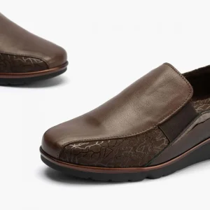 Calzaro Confort | Zapato Manoletina Gucci Elásticos 10000 Color Marrón.