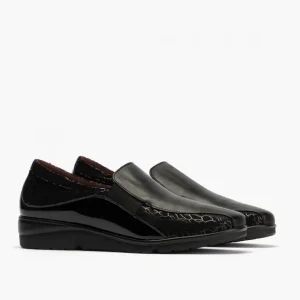 Calzaro Confort | Zapato Manoletina Gucci Elásticos 10000 Color Negro