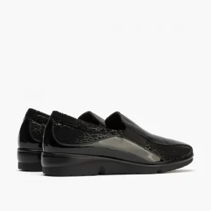 Calzaro Confort | Zapato Manoletina Gucci Elásticos 10000 Color Negro
