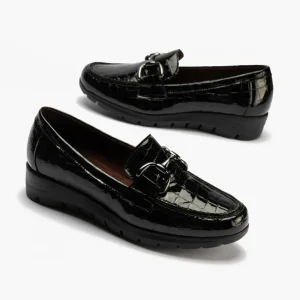 Calzaro Confort | Zapato Mocasín Mujer 2700 Coco Negro
