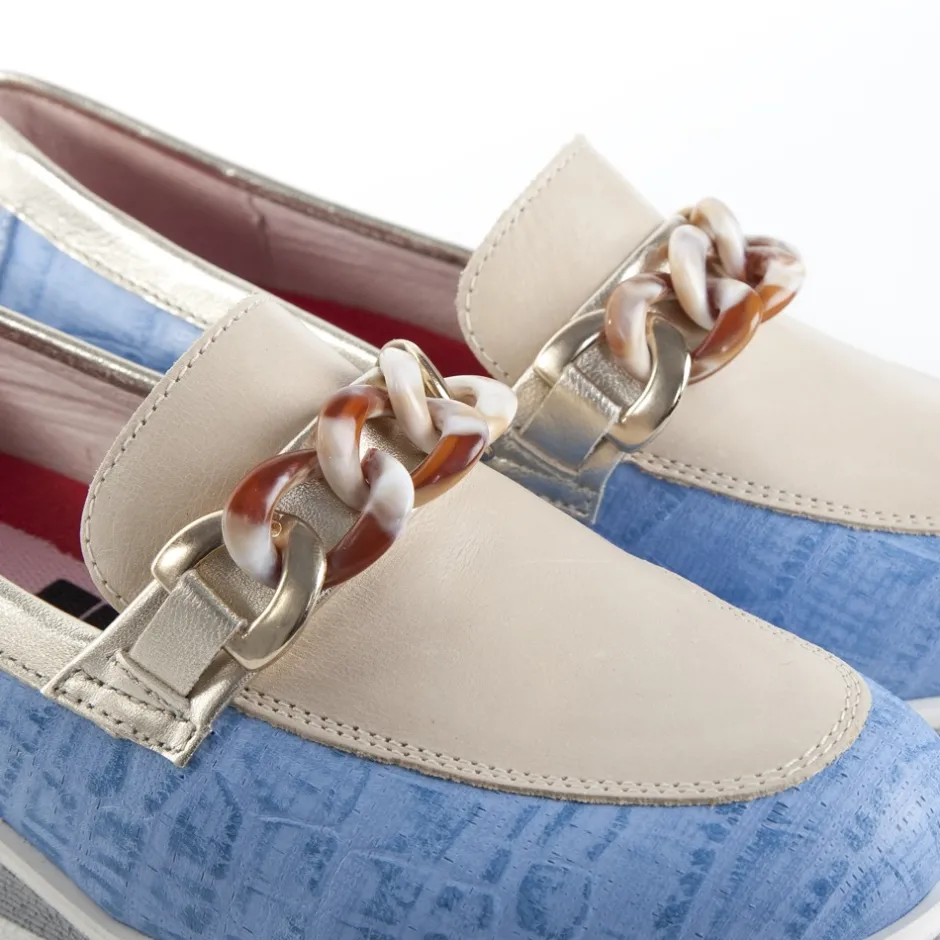 zapato_mocasn_noelia_care_4.webp Calzaro Mocasines | Zapato Mocasín Noelia Carey Cadena Celeste y Taupe.