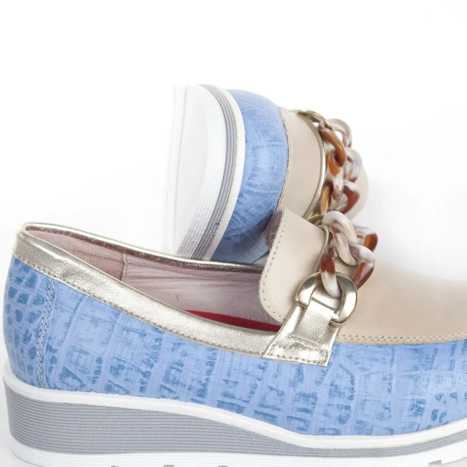 zapato_mocasn_noelia_care_6.webp Calzaro Mocasines | Zapato Mocasín Noelia Carey Cadena Celeste y Taupe.