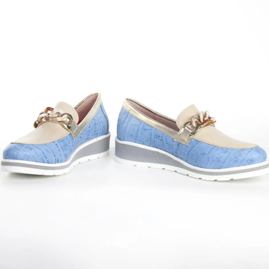 zapato_mocasn_noelia_care_8.webp Calzaro Mocasines | Zapato Mocasín Noelia Carey Cadena Celeste y Taupe.