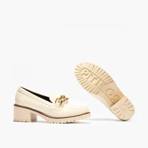 Calzaro Mocasines | Zapato Mocasín Tacón 2720 Crema Hielo