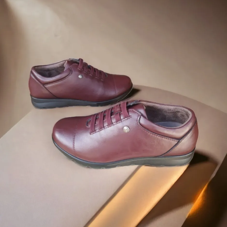 zapato_mujer__burdeos_9.webp Calzaro Zapatos Con Cordones | Confort | Zapato Mujer 1418 Burdeos