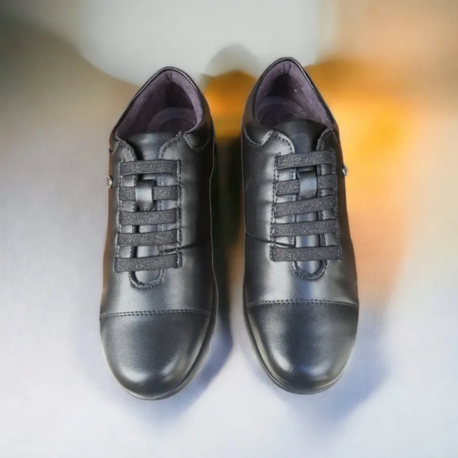 zapato_mujer__negro_2.webp Calzaro Zapatos Con Cordones | Confort | Zapato Mujer 1418 Negro