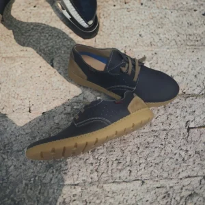 Calzaro Zapatos Con Cordones | Zapato Nobuck 4092 Azul Marino Cordones Elásticos