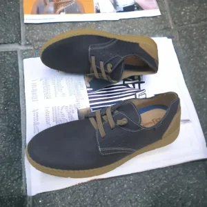 Calzaro Zapatos Con Cordones | Zapato Nobuck 4092 Azul Marino Cordones Elásticos
