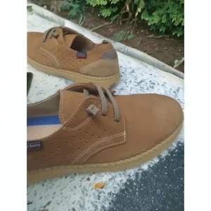 Calzaro Zapatos Con Cordones | Zapato Nobuck 4092 Nuez Marrón Cordones Elásticos