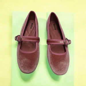 Calzaro Zapatos De Tac贸n | Bailarinas | Zapato Plano Con Una Pulsera Ancha 535 Rosa Palo.
