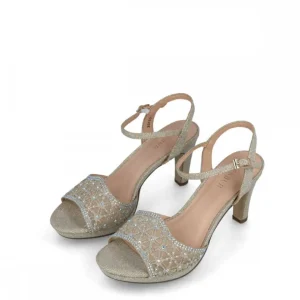 Calzaro Zapatos De Tac贸n | Zapato Sandalia 23153 Carite Oro