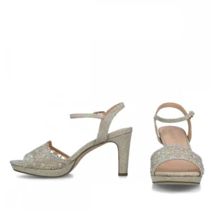 Calzaro Zapatos De Tac贸n | Zapato Sandalia 23153 Carite Oro