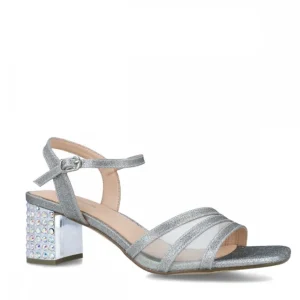 Calzaro Zapatos De Tac贸n | Zapato Sandalia 23357 Cornalina Plata