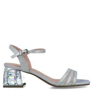 Calzaro Zapatos De Tac贸n | Zapato Sandalia 23474 Moldavita Plata