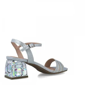 Calzaro Zapatos De Tac贸n | Zapato Sandalia 23474 Moldavita Plata