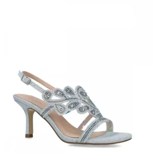 Calzaro Zapatos De Tac贸n | Zapato Sandalia 23468 Obsidiana Plata