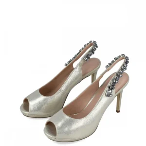 Calzaro Zapatos De Tac贸n | Zapato Sandalia 23177 Oro