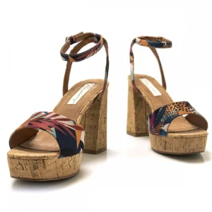 Calzaro Sandalias | Zapatos De Tac贸n | Zapato Sandalia 68378 Roseta Multicolor